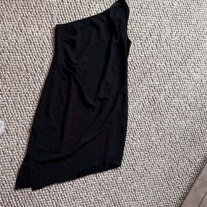 White House Black Market One-Shoulder Asymmetrical Black Dress. 14